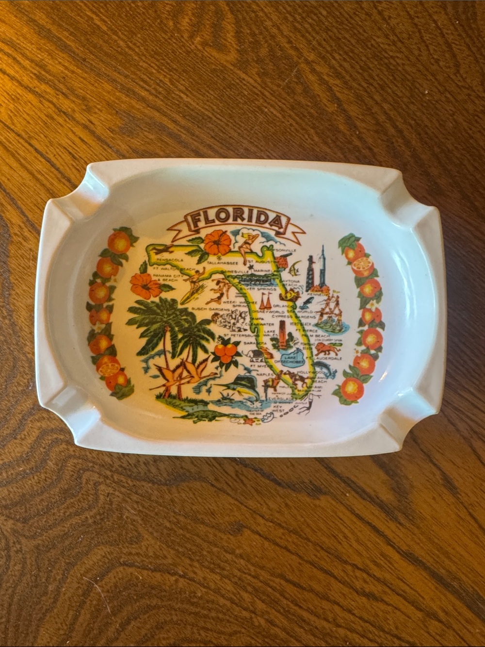 Florida Souvenir Acrylic Plastic Tray Collectible MCM